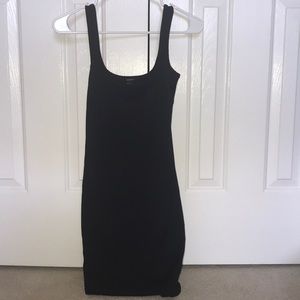 Ribbed body con dress